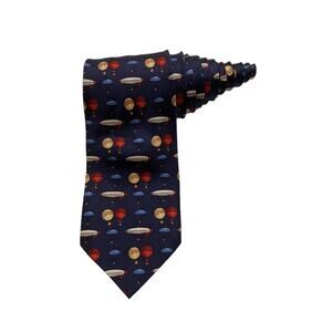 Trevelyan Burlington Arcade Hot Air Balloon Parachute Novelty Necktie 100% Silk